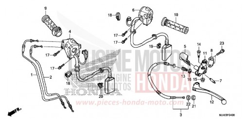 HANDLE LEVER/SWITCH/CABLE CB500XAH de 2017